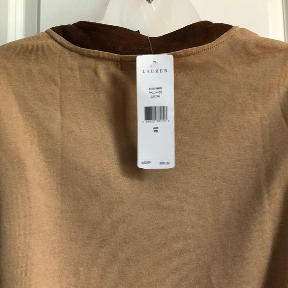 NWT! Lauren Ralph Lauren Petite Classic Camel Top - Picture 7 of 8